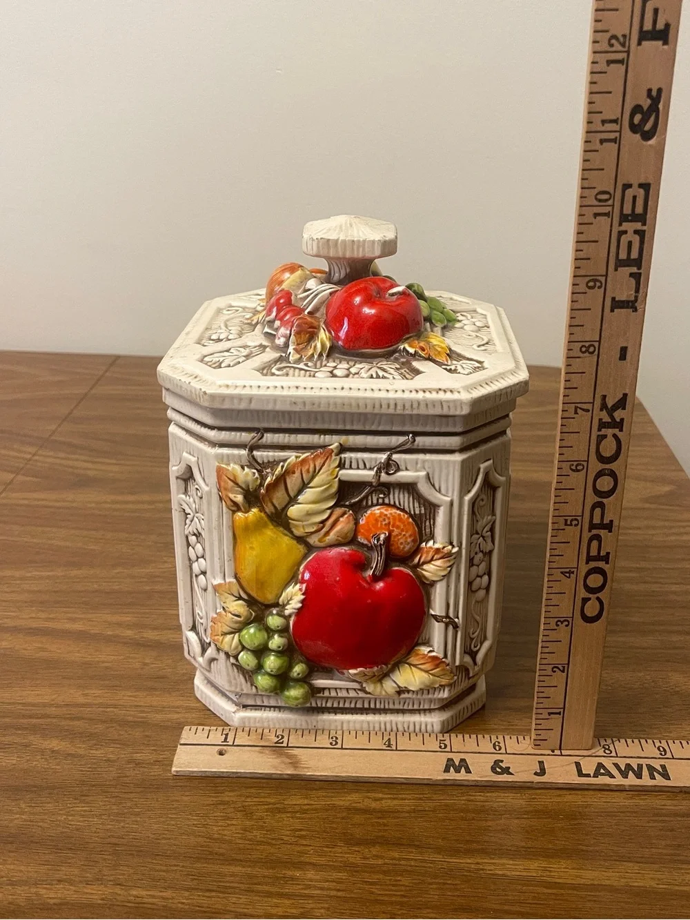 Vintage Fruit Canister with Lid
